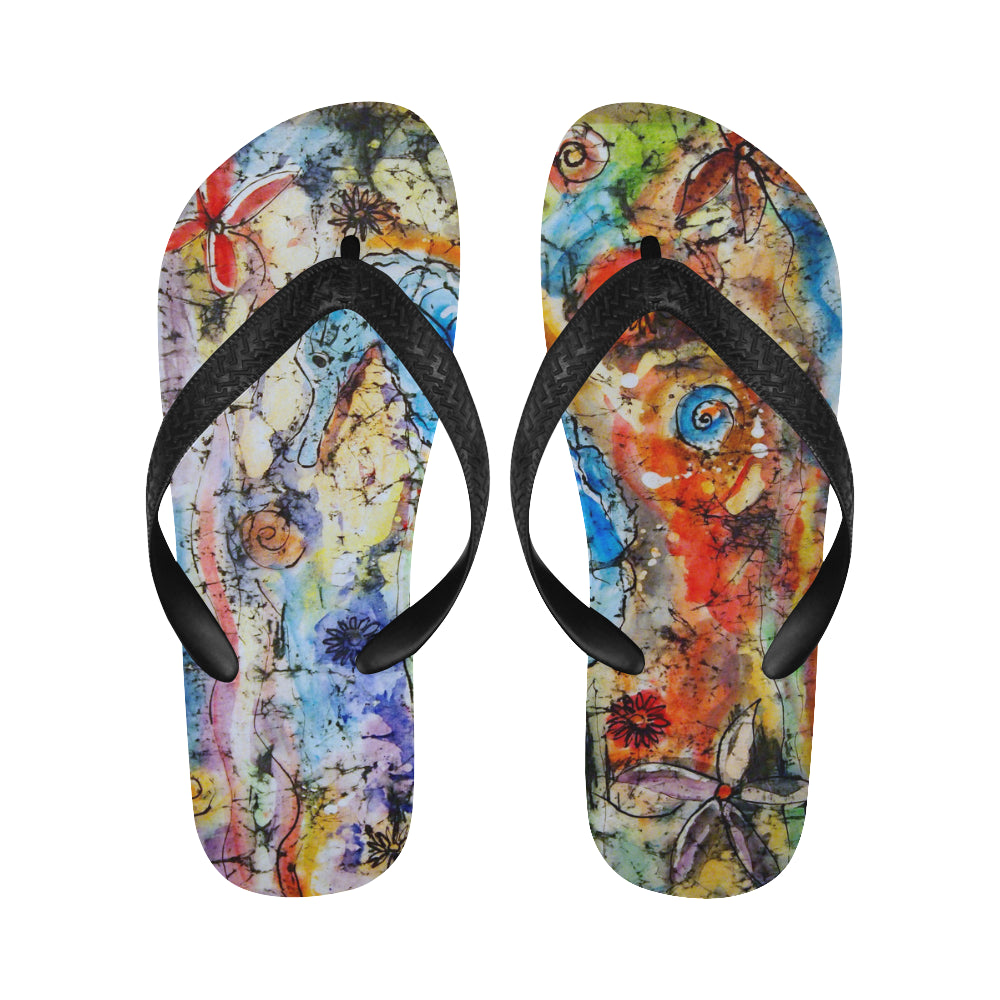 Graffiti Flip Flops for Men/Women (Model 040)