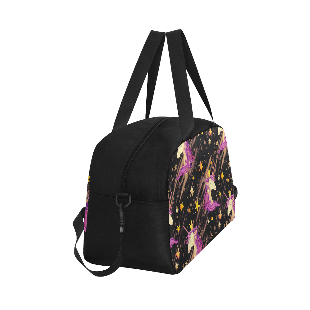 Watercolor unicorn seamless pattern Fitness Handbag (Model 1671)