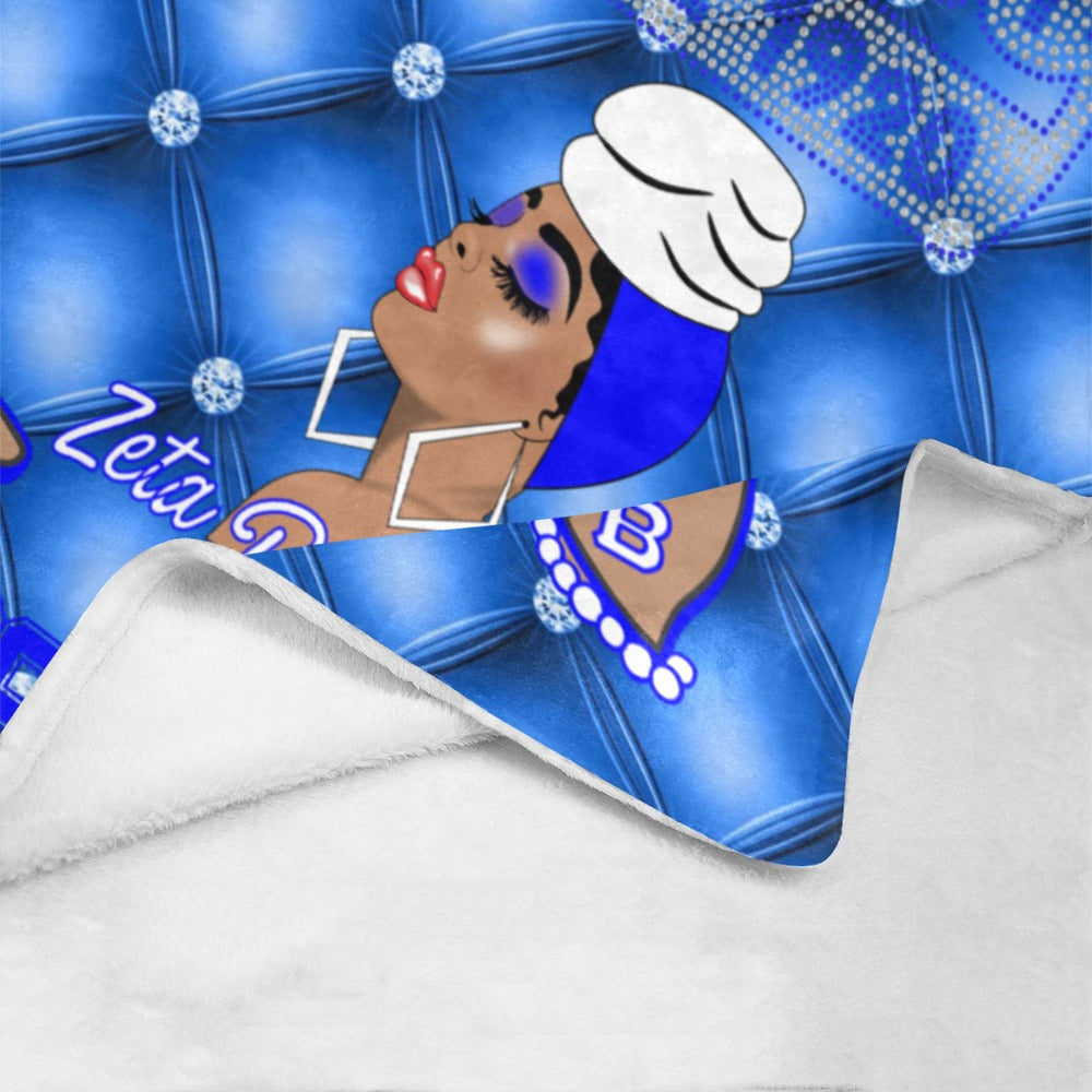 Zeta Phi Beta, Inc. Blanket Diamonds Ultra-Soft Micro Fleece Blanket 40"x50"