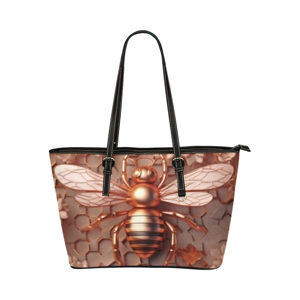 Butterfly Tote Leather Tote Bag/Large (Model 1651)