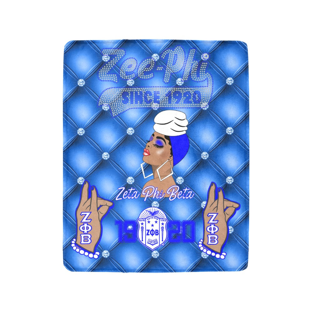 Zeta Phi Beta, Inc. Blanket Diamonds Ultra-Soft Micro Fleece Blanket 40"x50"