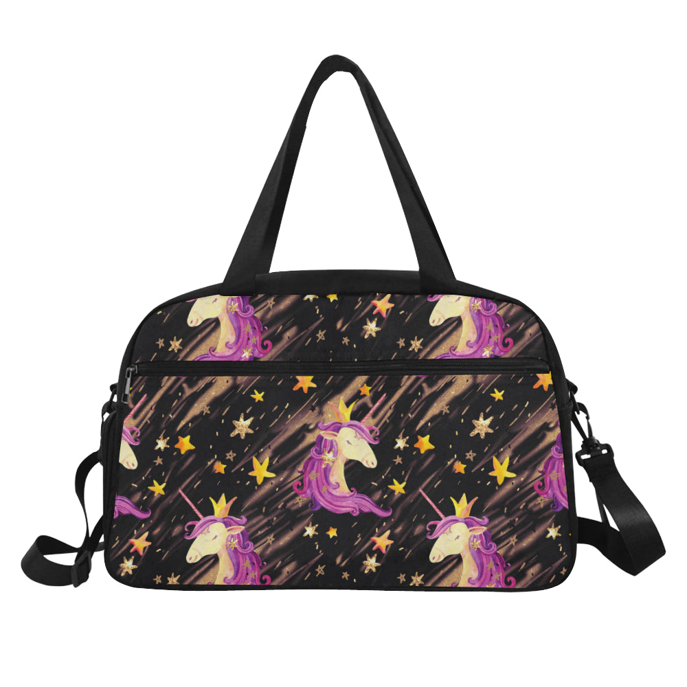 Watercolor unicorn seamless pattern Fitness Handbag (Model 1671)