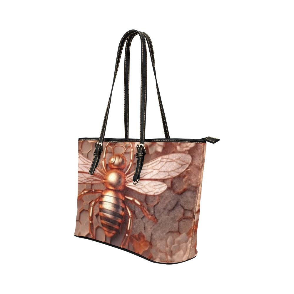 Butterfly Tote Leather Tote Bag/Large (Model 1651)