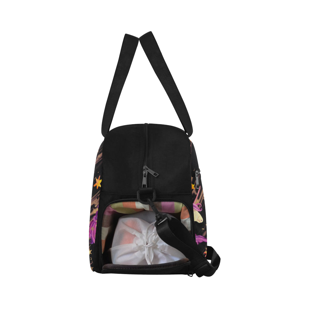 Watercolor unicorn seamless pattern Fitness Handbag (Model 1671)