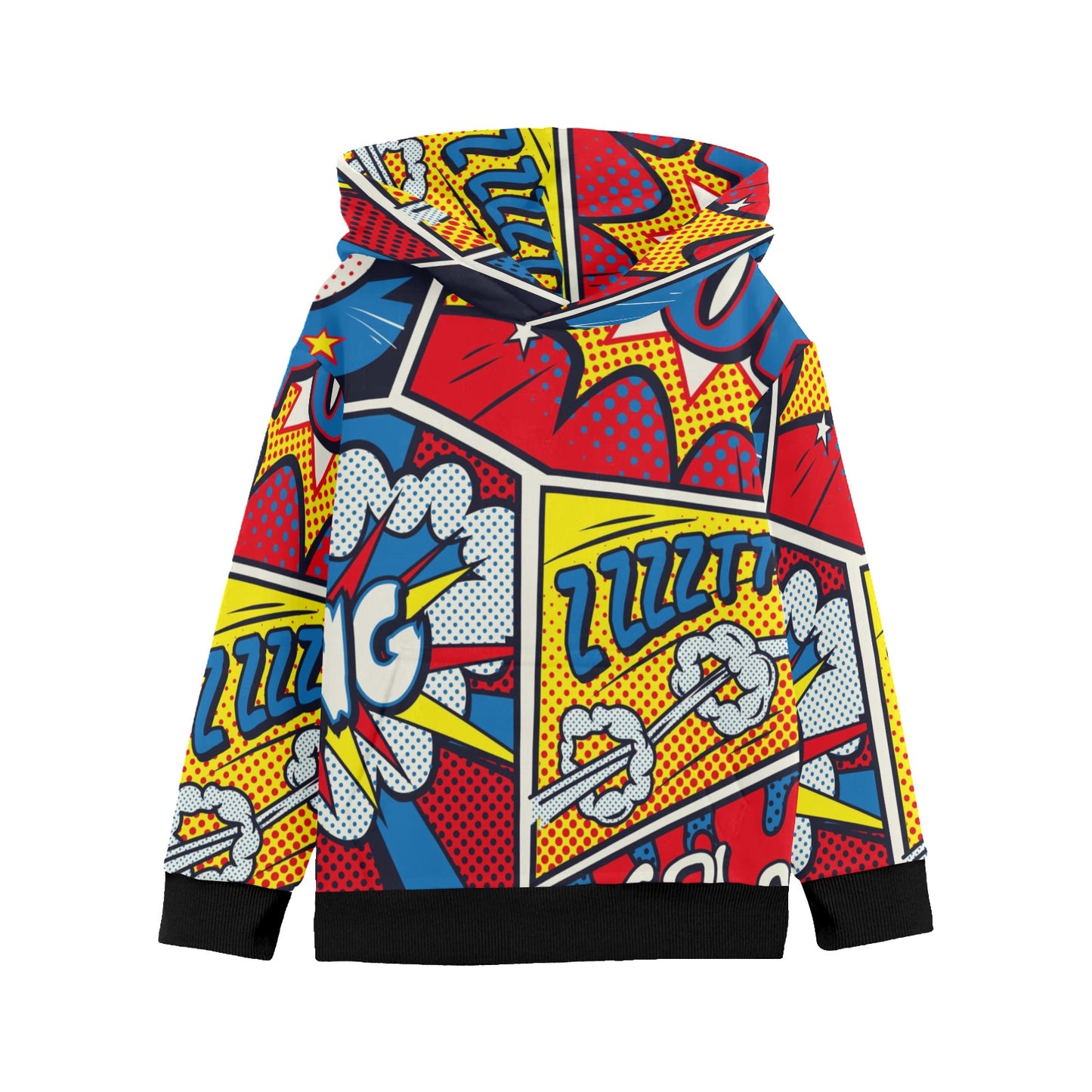Abstract Retro Pop Art. Little Boys' Long Sleeve Hoodie (Model H57)