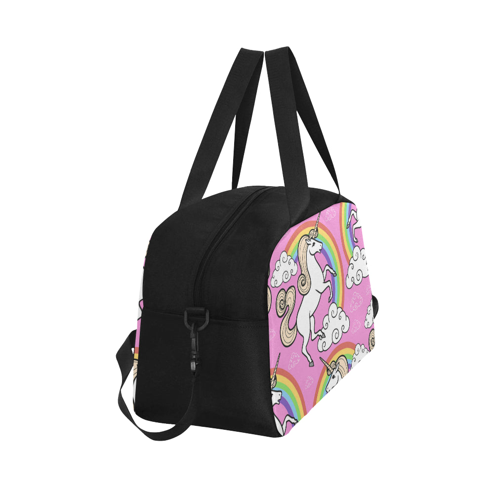 Unicorn with rainbow and clouds Fitness Handbag (Model 1671)
