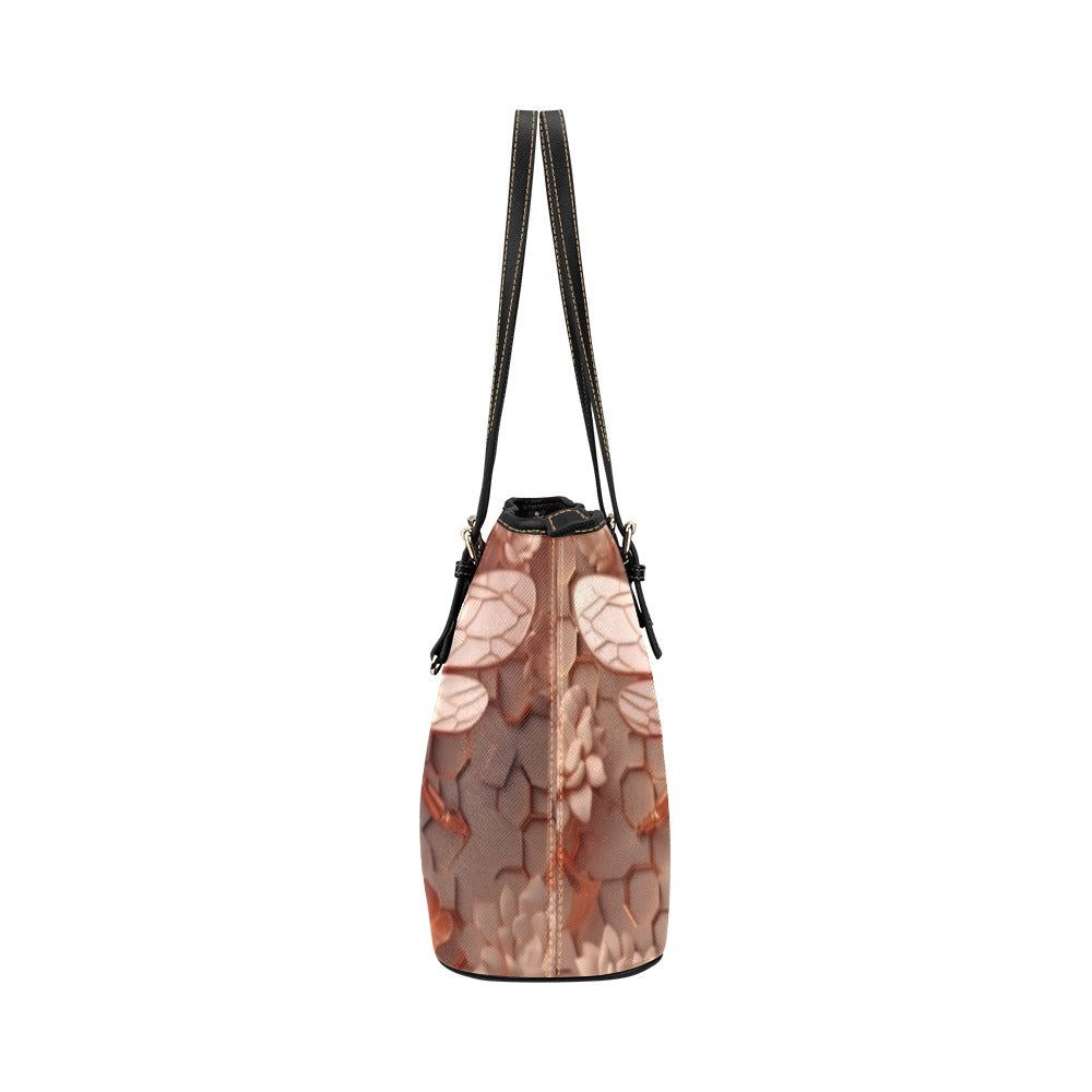 Butterfly Tote Leather Tote Bag/Large (Model 1651)