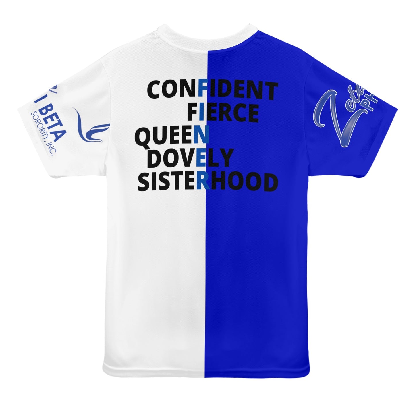 Blue and White Sisterhood Tee shirt New All Over Print T-shirt for Women (Model T45)