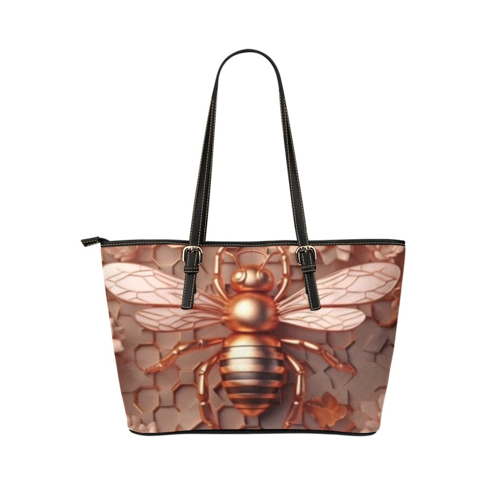 Butterfly Tote Leather Tote Bag/Large (Model 1651)