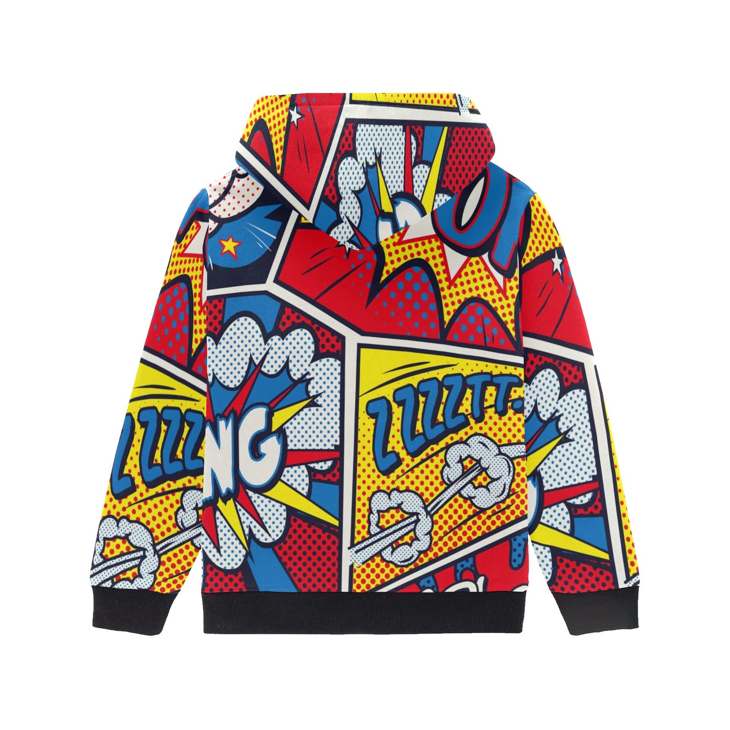 Abstract Retro Pop Art. Little Boys' Long Sleeve Hoodie (Model H57)