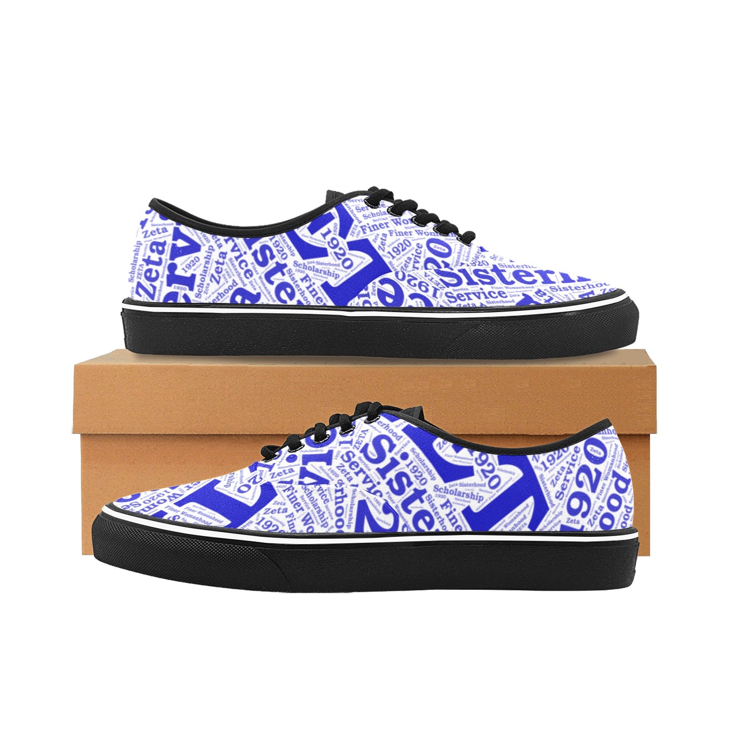 Zeta canvas low top Classic Women's Canvas Low Top Shoes (Model E001-4)