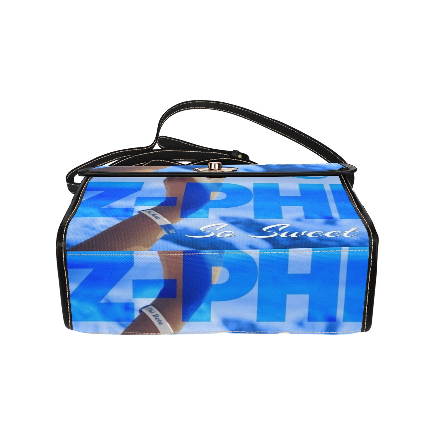 Zeta purse Waterproof Canvas Bag-Black (All Over Print) (Model 1641)