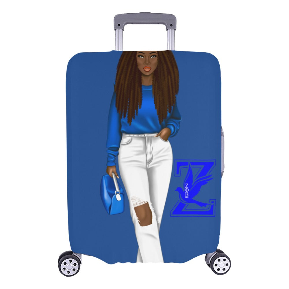 ZETA PHI BETA-23 Luggage Cover/Large 26"-28"