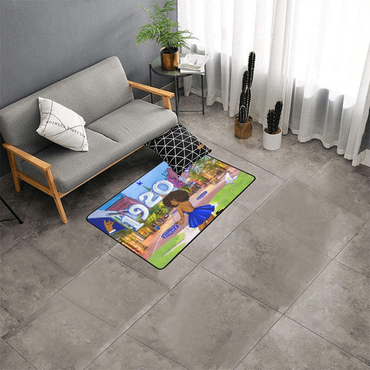 Area Rug with Black Binding 2'7"x 1'8‘’